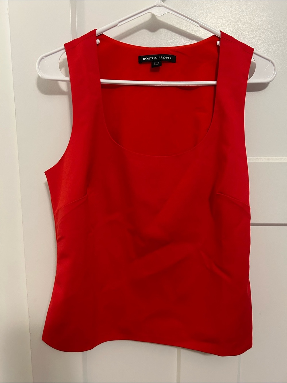 Boston Proper Bright Red Scoop Neck Camisole